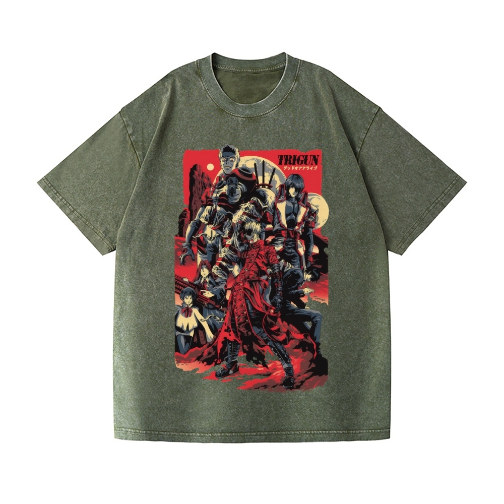 Trigun Vintage Wash Japanese Design T-Shirt