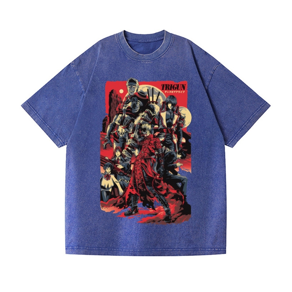 Trigun Vintage Wash Japanese Design T-Shirt