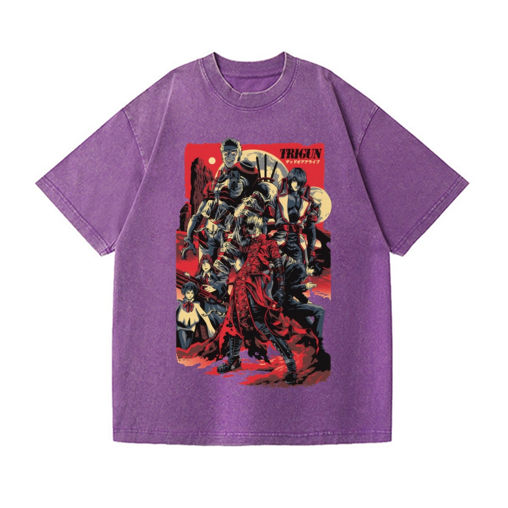 Trigun Vintage Wash Japanese Design T-Shirt