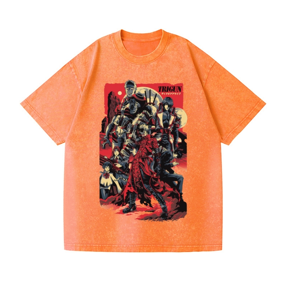 Trigun Vintage Wash Japanese Design T-Shirt