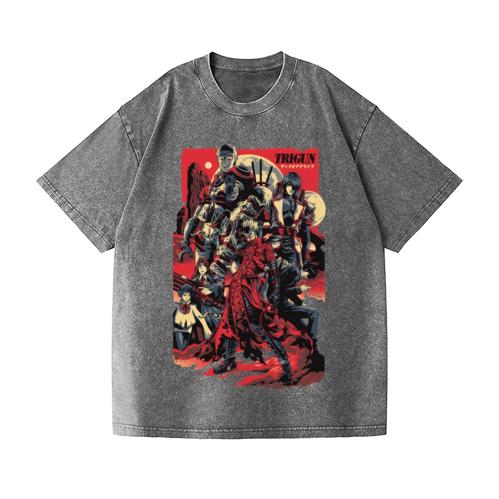 Trigun Vintage Wash Japanese Design T-Shirt