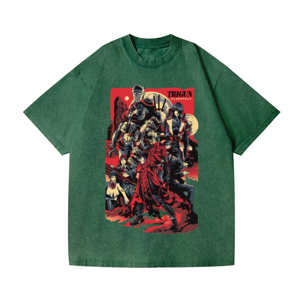 Trigun Vintage Wash Japanese Design T-Shirt
