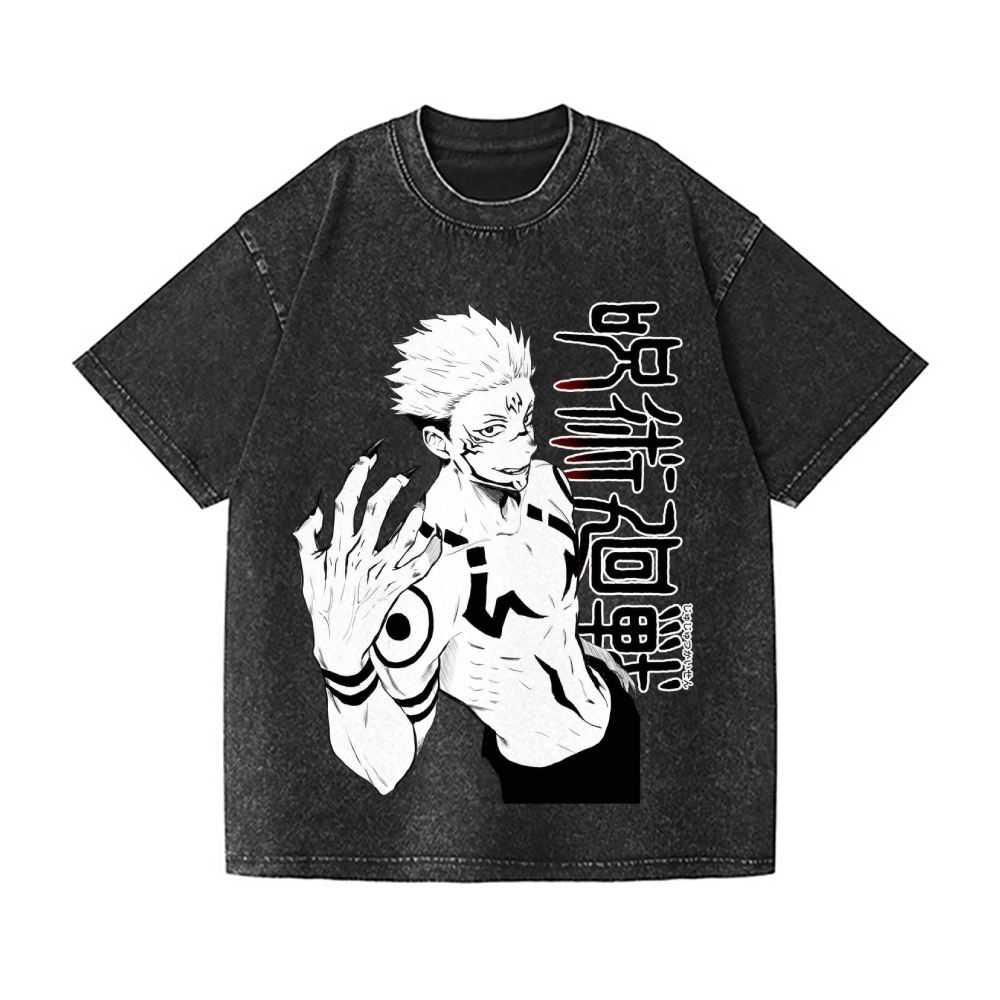 Jujutsu Kaisen Vintage Wash Japanese Design T-Shirt