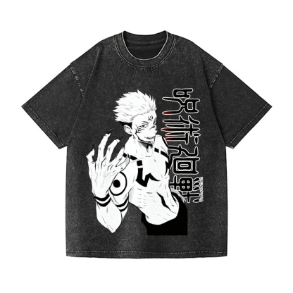 Jujutsu Kaisen Vintage Wash Japanese Design T-Shirt