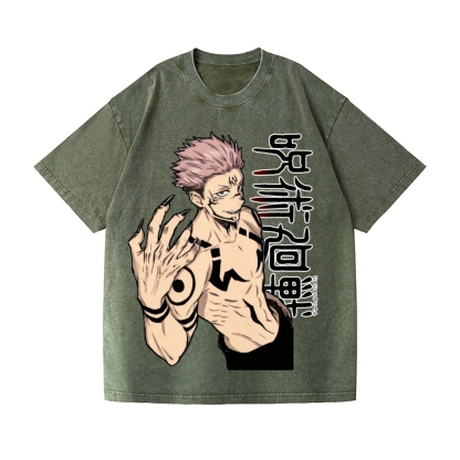 Jujutsu Kaisen Vintage Wash Japanese Design T-Shirt