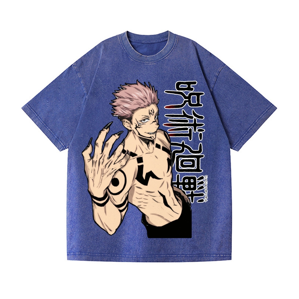 Jujutsu Kaisen Vintage Wash Japanese Design T-Shirt