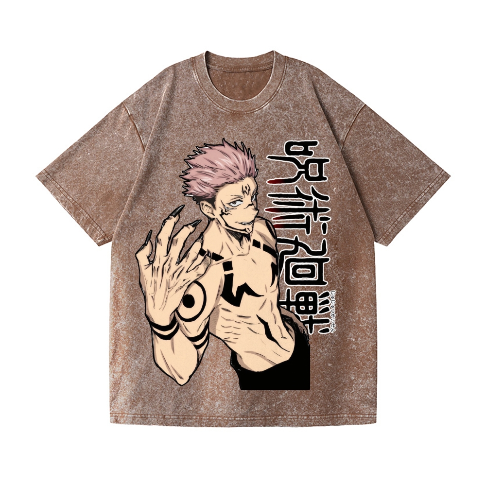 Jujutsu Kaisen Vintage Wash Japanese Design T-Shirt