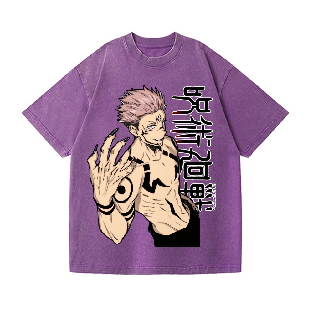 Jujutsu Kaisen Vintage Wash Japanese Design T-Shirt