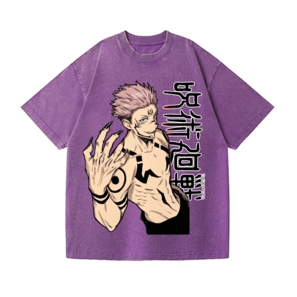 Jujutsu Kaisen Vintage Wash Japanese Design T-Shirt