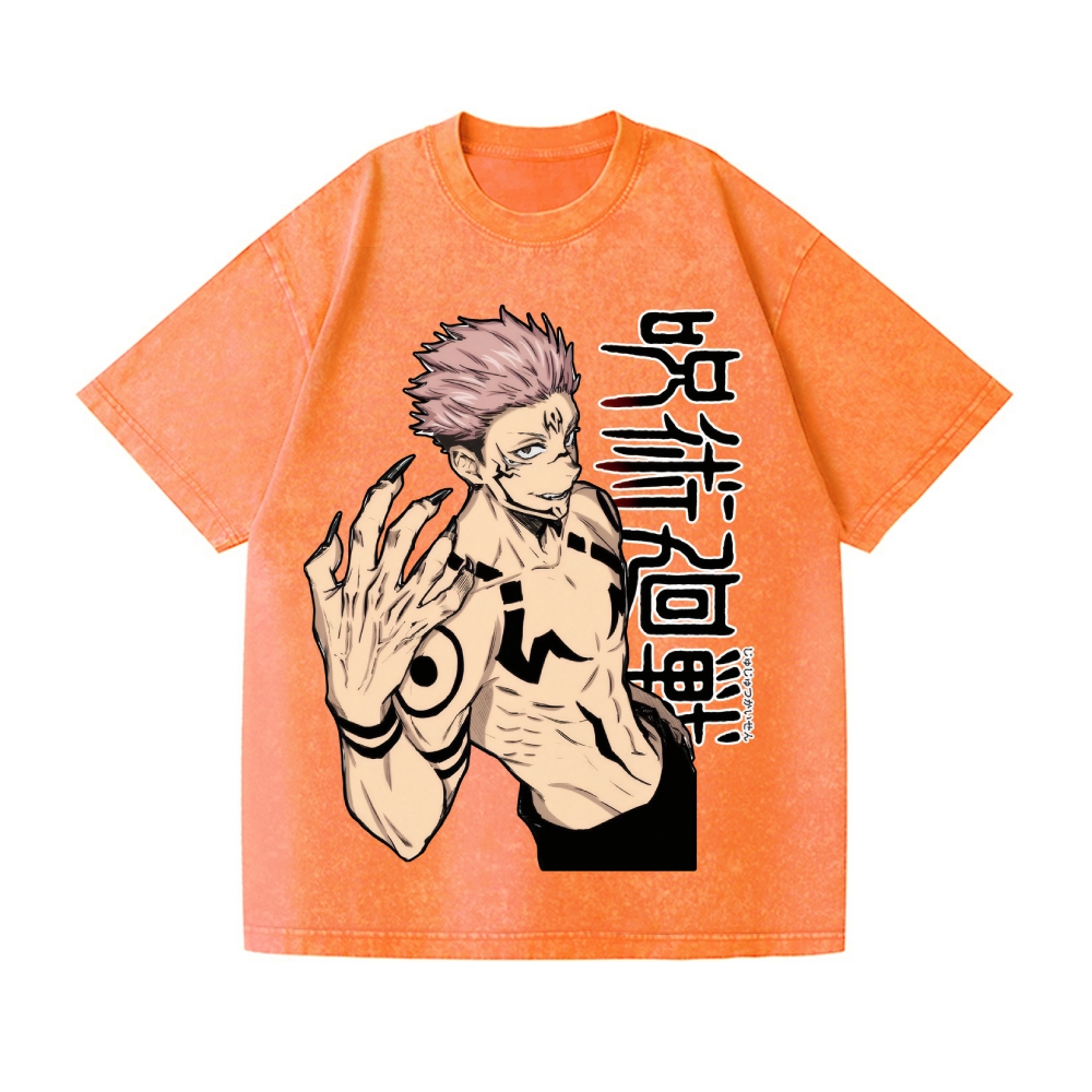 Jujutsu Kaisen Vintage Wash Japanese Design T-Shirt