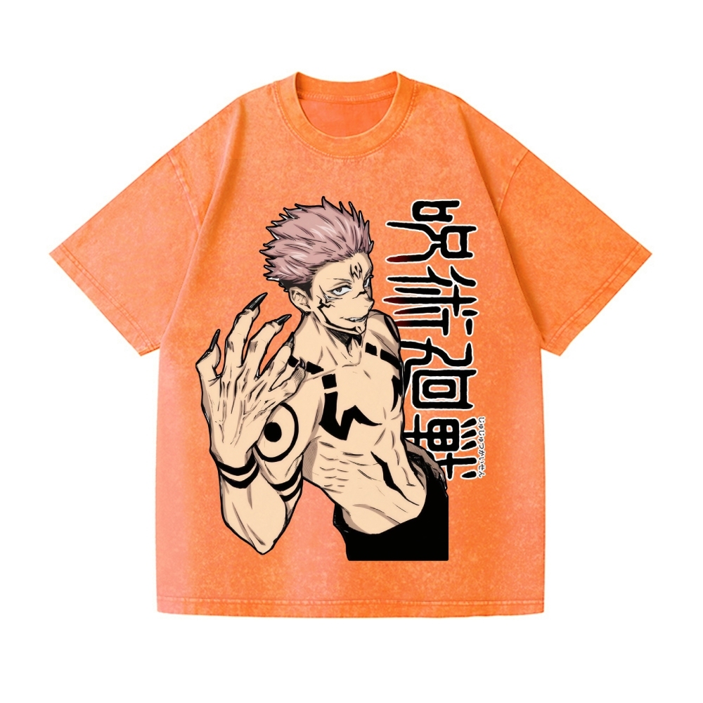 Jujutsu Kaisen Vintage Wash Japanese Design T-Shirt