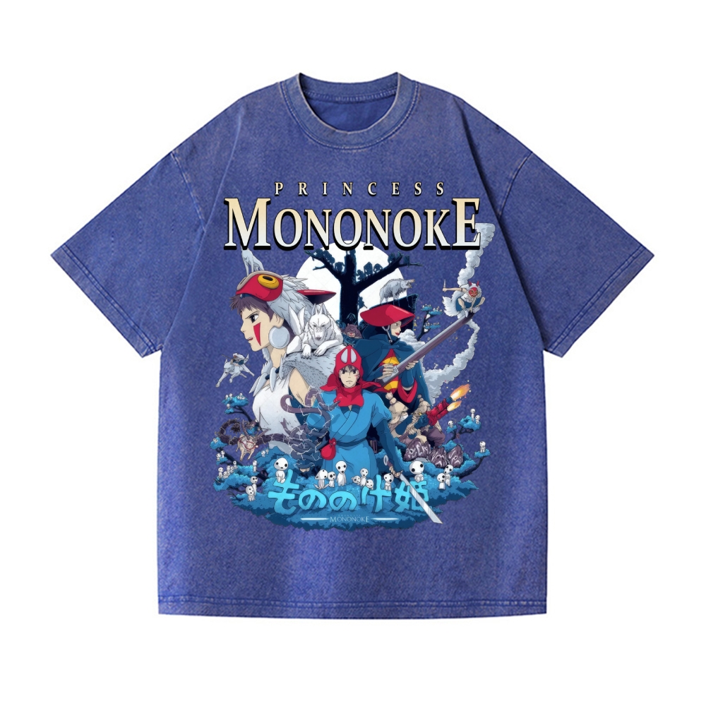 Ghibli Princess Mononoke Vintage Wash Japanese Design T-Shirt