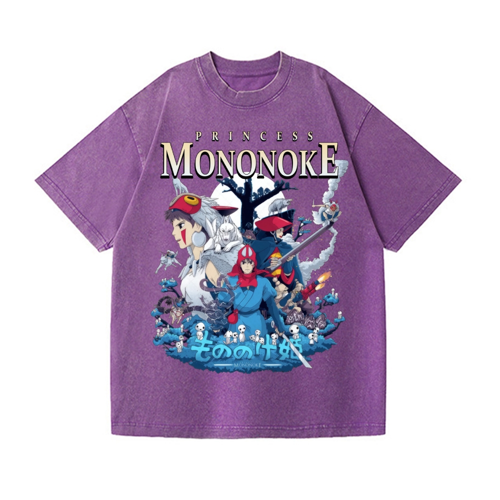 Ghibli Princess Mononoke Vintage Wash Japanese Design T-Shirt