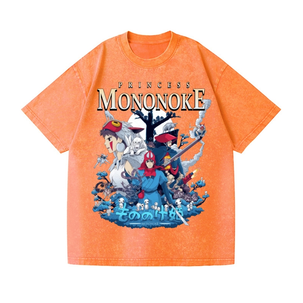 Ghibli Princess Mononoke Vintage Wash Japanese Design T-Shirt