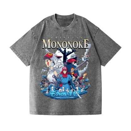 Ghibli Princess Mononoke Vintage Wash Japanese Design T-Shirt