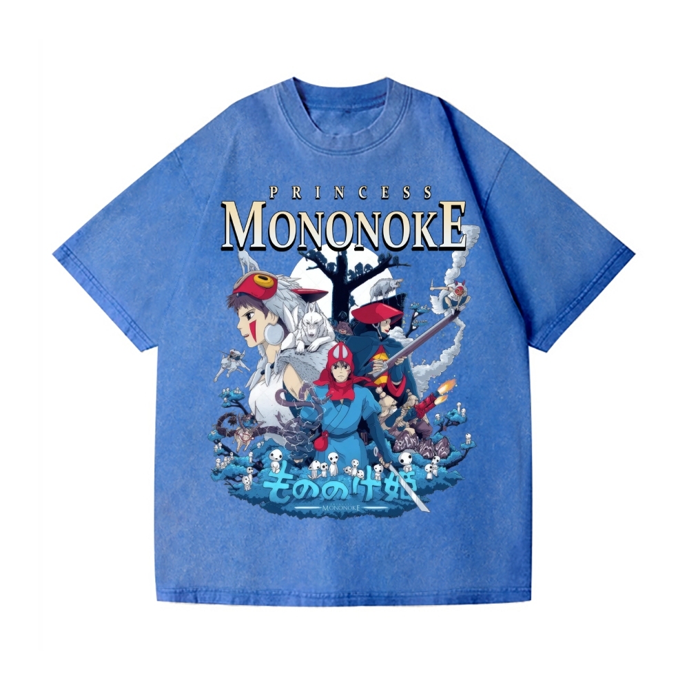 Ghibli Princess Mononoke Vintage Wash Japanese Design T-Shirt