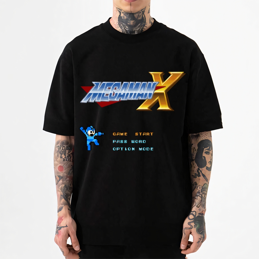 Mega Man Jump Shoot Japanese Style Classic Tee