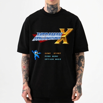 Mega Man Jump Shoot Japanese Style Classic Tee