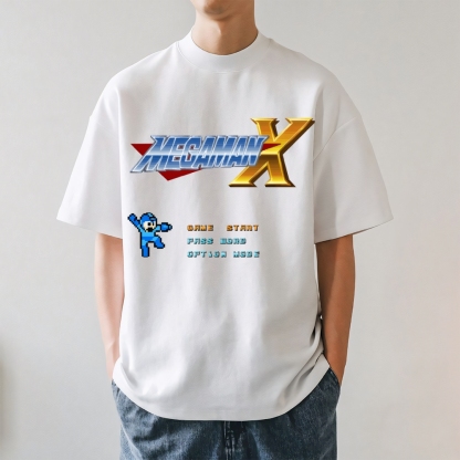 Mega Man Jump Shoot Japanese Style Classic Tee