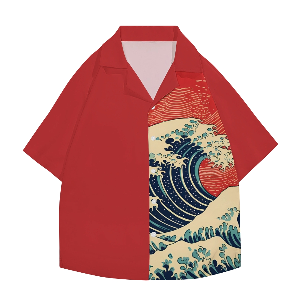 Great Wave Japanese Style Camp Shirt