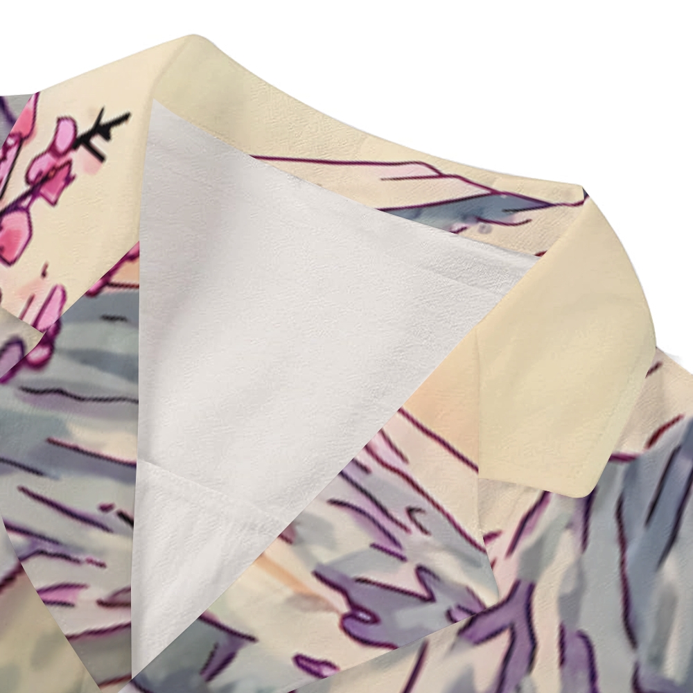 Fuji Mount Sakura Japanese Style Camp Shirt