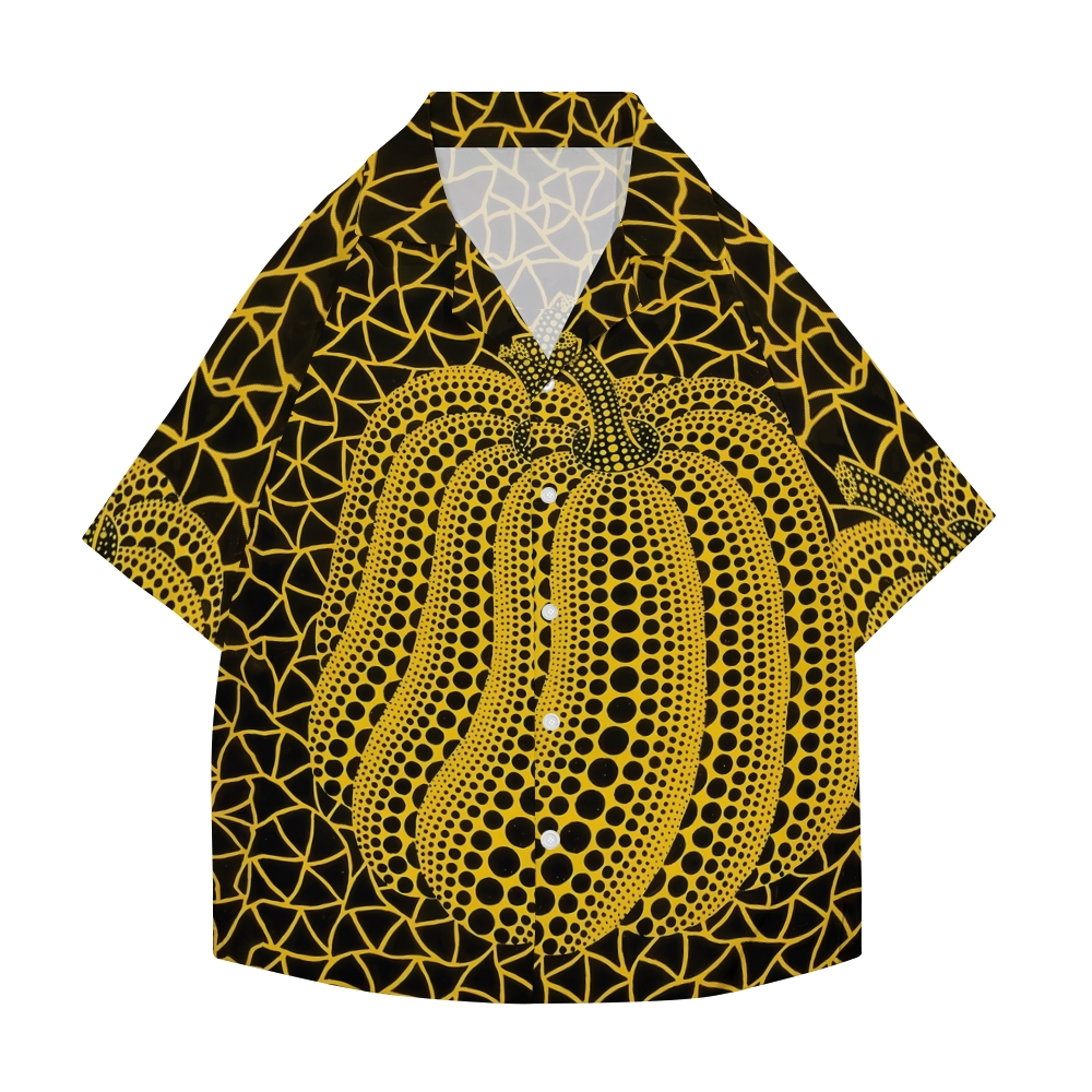 Yayoi Kusama Pumpkin Japanese Style Camp Shirt