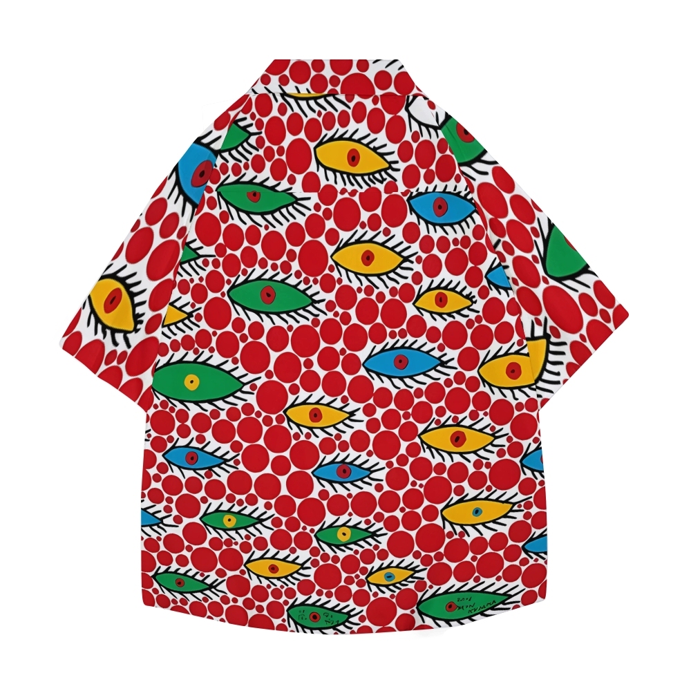 Yayoi Kusama Eyes Japanese Style Camp Shirt