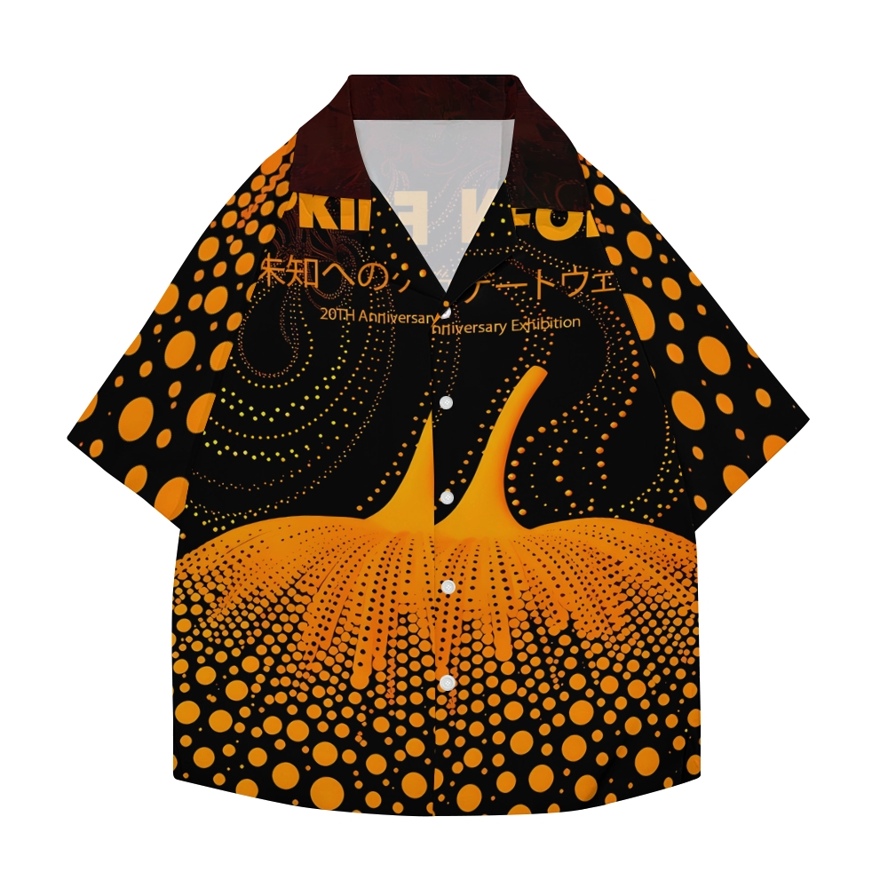 Yayoi Kusama Pumpkin Japanese Style Camp Shirt