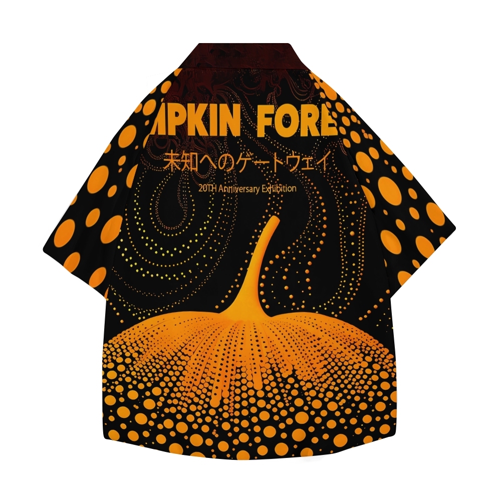 Yayoi Kusama Pumpkin Japanese Style Camp Shirt
