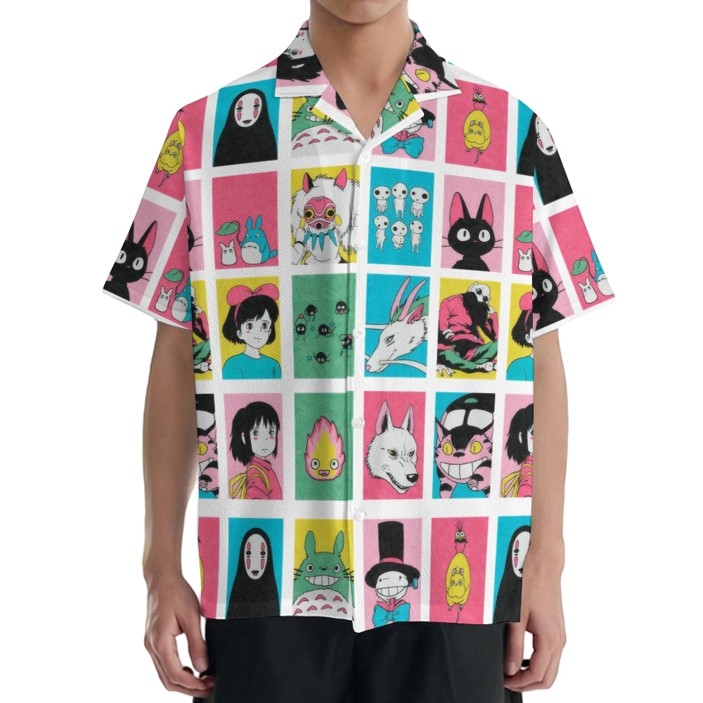 Ghibli Totoro No Face Japanese Style Camp Shirt