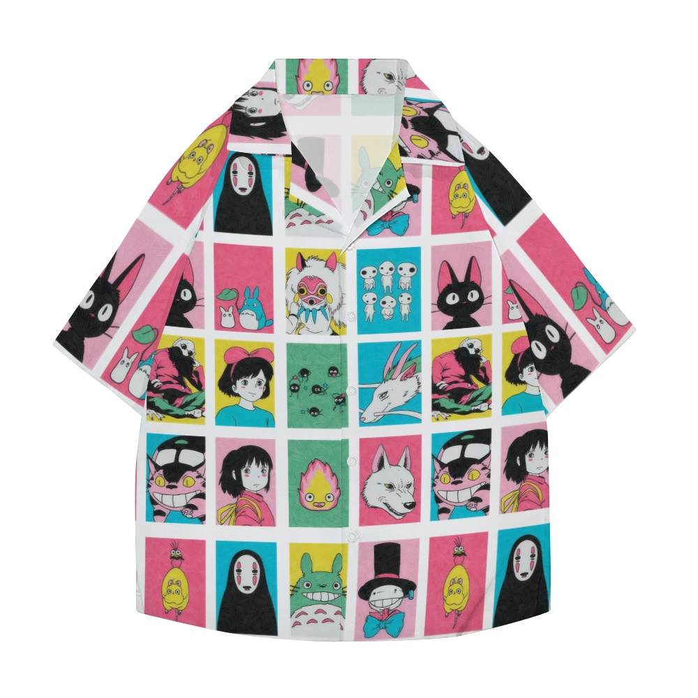 Ghibli Totoro No Face Japanese Style Camp Shirt