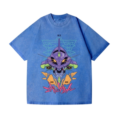 Neon Genesis Evangelion Vintage Wash Japanese Design T-Shirt