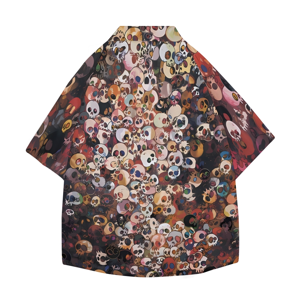 Skull Japanese Style Camp Shirt