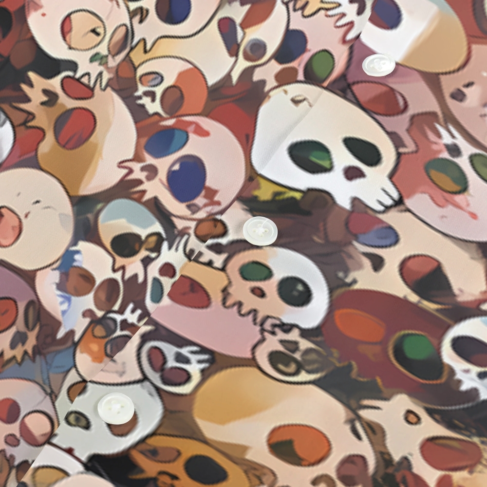 Skull Japanese Style Camp Shirt