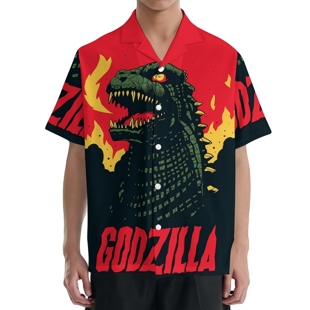 Kaiju Japanese Style Camp Shirt