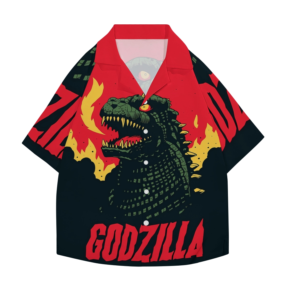 Kaiju Japanese Style Camp Shirt