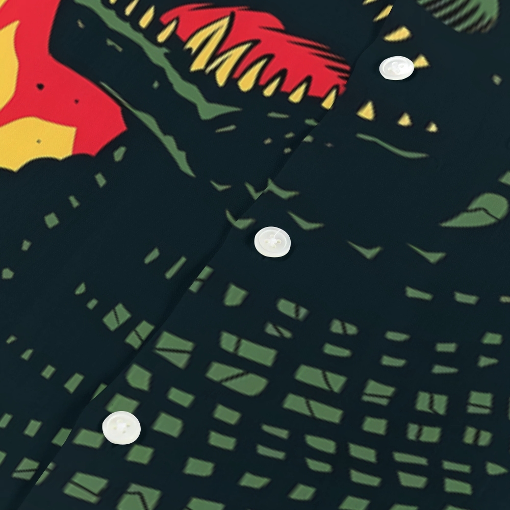 Kaiju Japanese Style Camp Shirt