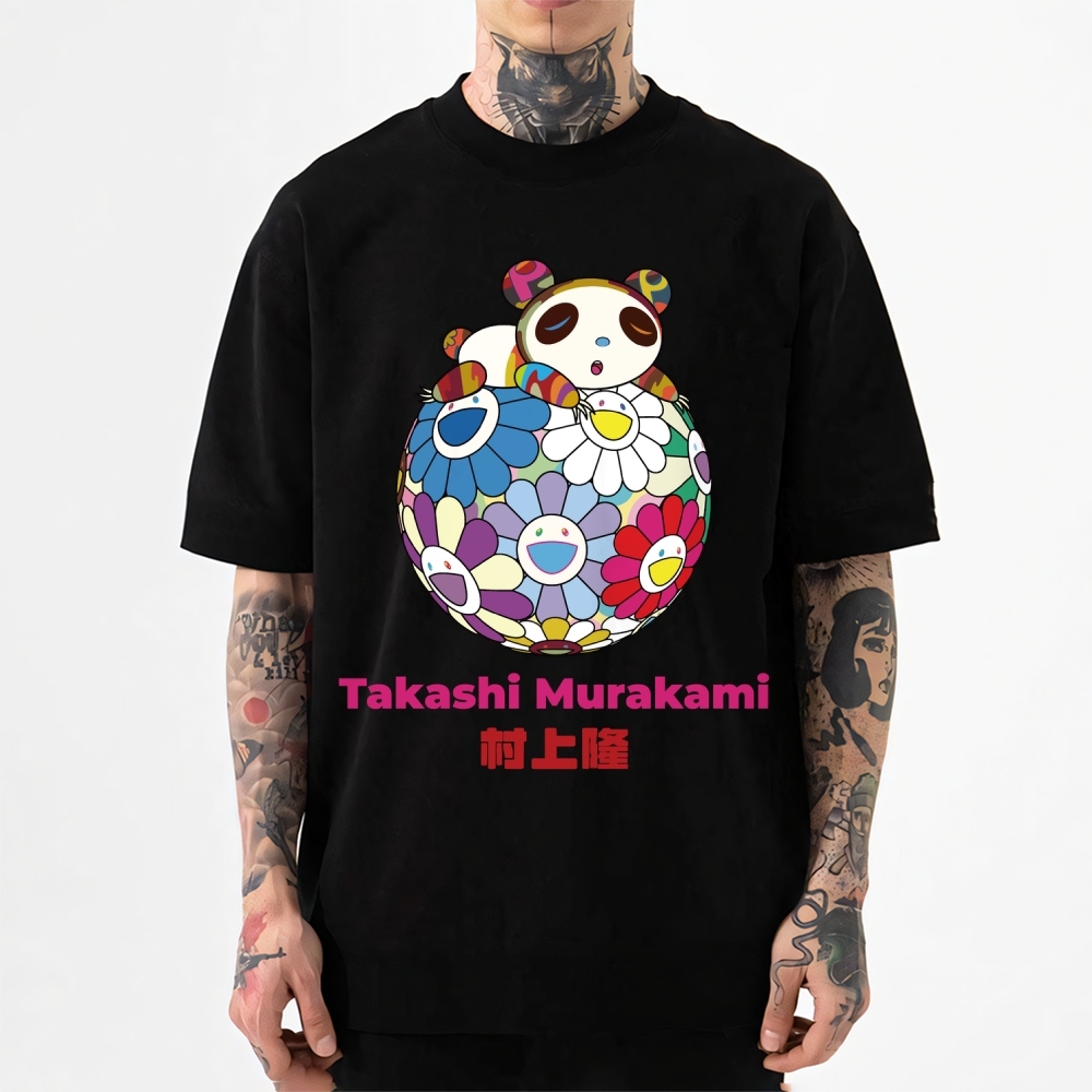 TM Panda Sunflower Japanese Style Classic Tee