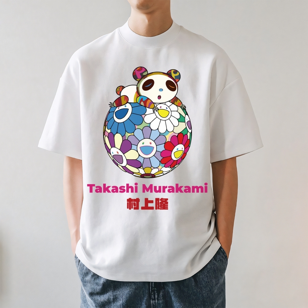 TM Panda Sunflower Japanese Style Classic Tee