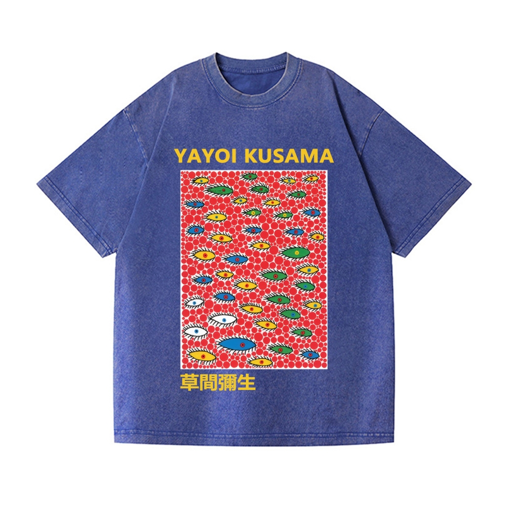 Yayoi Kusama Eyes Vintage Wash Japanese Design T-Shirt