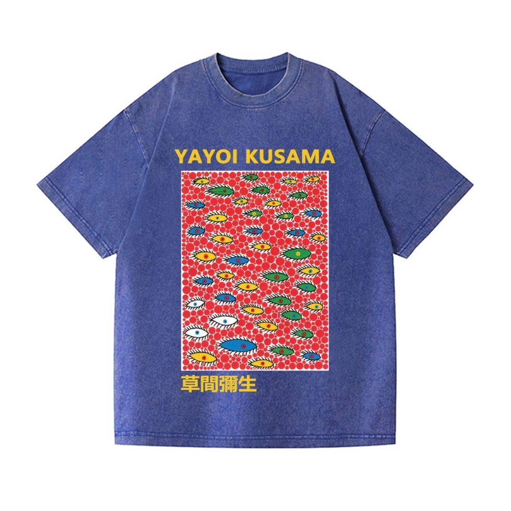Yayoi Kusama Eyes Vintage Wash Japanese Design T-Shirt