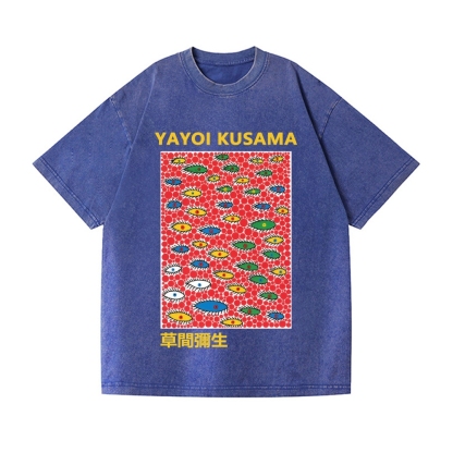 Yayoi Kusama Eyes Vintage Wash Japanese Design T-Shirt