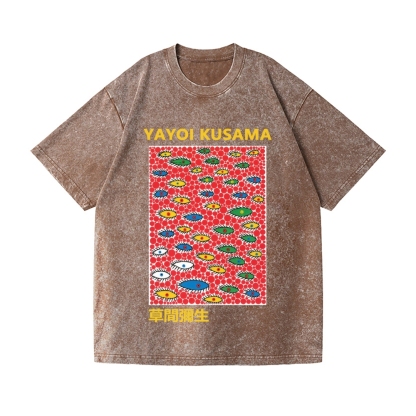 Yayoi Kusama Eyes Vintage Wash Japanese Design T-Shirt