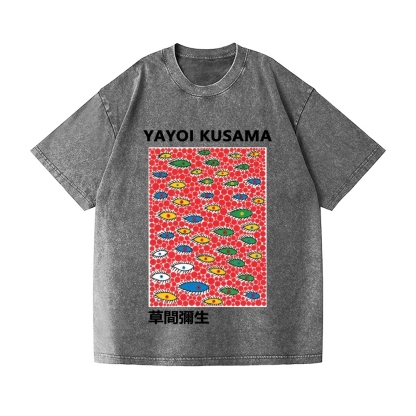 Yayoi Kusama Eyes Vintage Wash Japanese Design T-Shirt