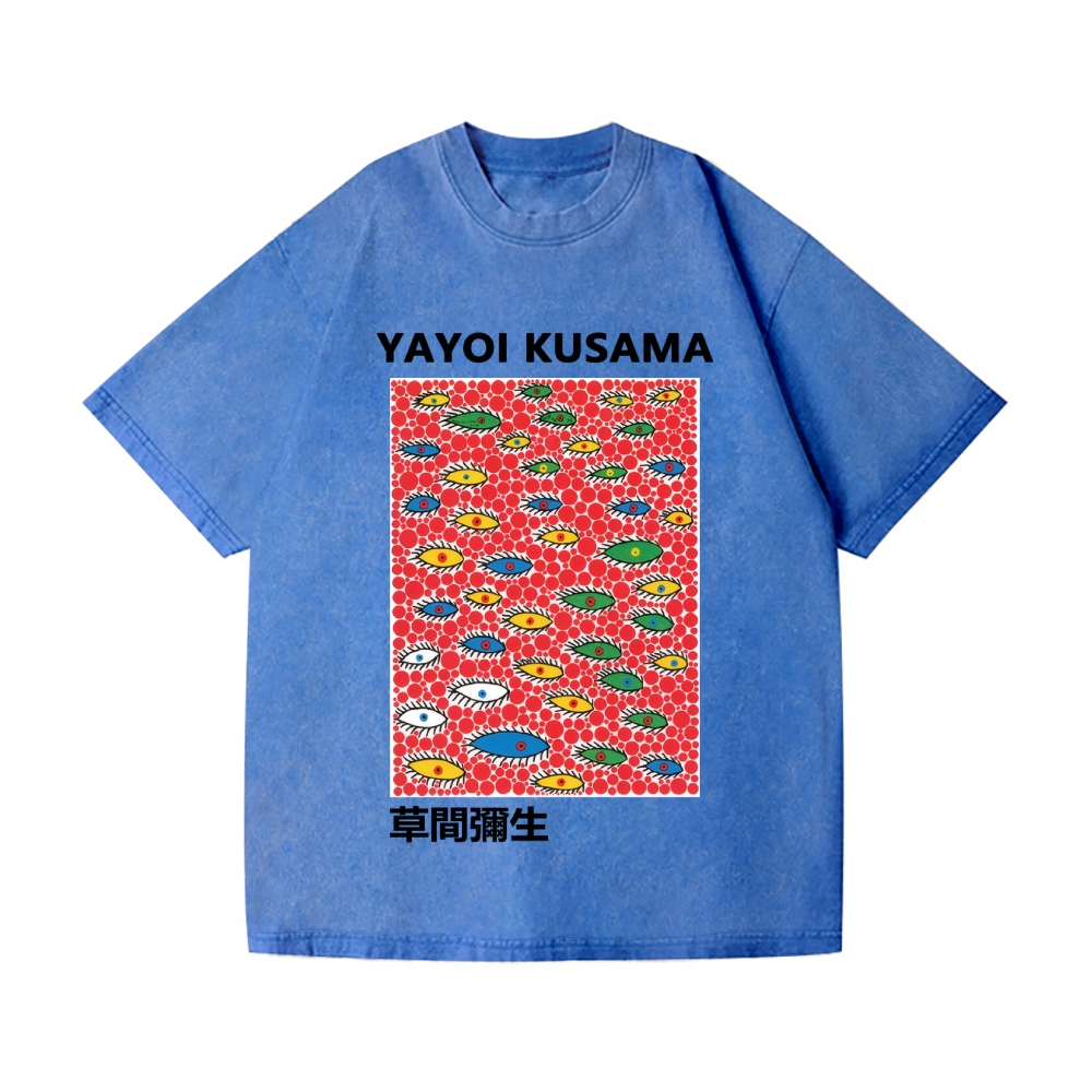 Yayoi Kusama Eyes Vintage Wash Japanese Design T-Shirt