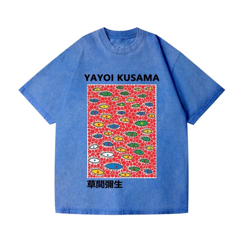 Yayoi Kusama Eyes Vintage Wash Japanese Design T-Shirt