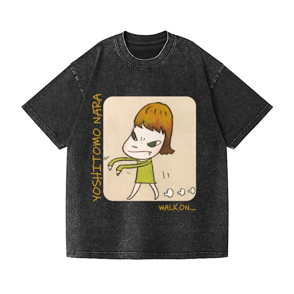 Yoshitomo Nara Vintage Wash Japanese Design T-Shirt