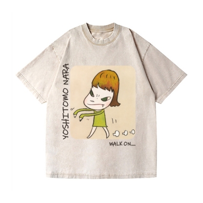 Yoshitomo Nara Vintage Wash Japanese Design T-Shirt