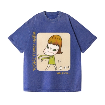Yoshitomo Nara Vintage Wash Japanese Design T-Shirt
