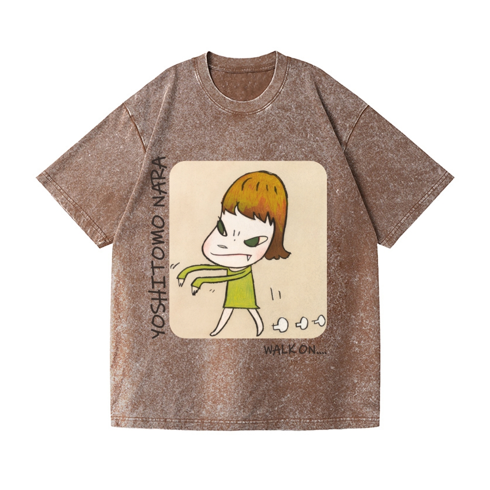 Yoshitomo Nara Vintage Wash Japanese Design T-Shirt